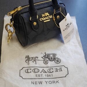 Coach Black Mini Satchel with Gold Hardware (No COA)